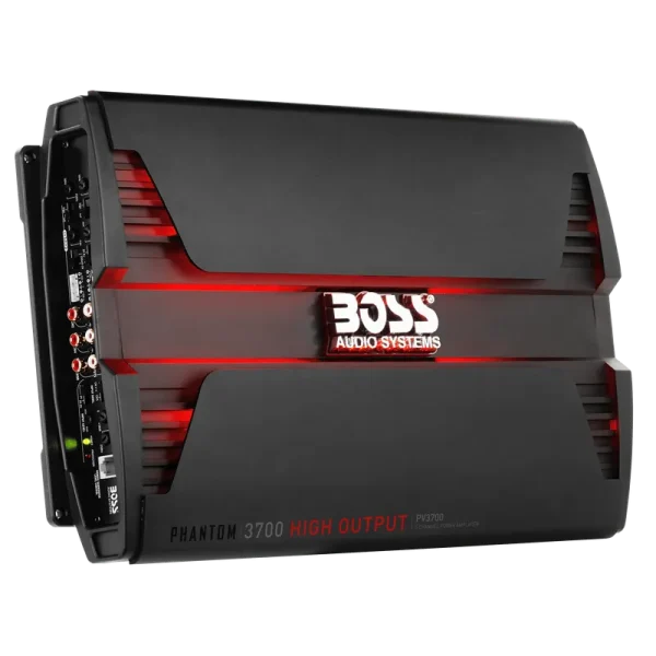 BOSS Audio Systems PV3700 5 Phantom Series Car Audio Amplifier - 3700 High Output, 5 Channel, 2/4 Ohm Stable, Low/High Level Inputs, High/Low Pass Crossover, Full Range, Bridgeable, Subwoofer