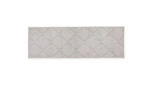 Broyhill 20" x 60" Light Gray Quatrefoil Runner - Each