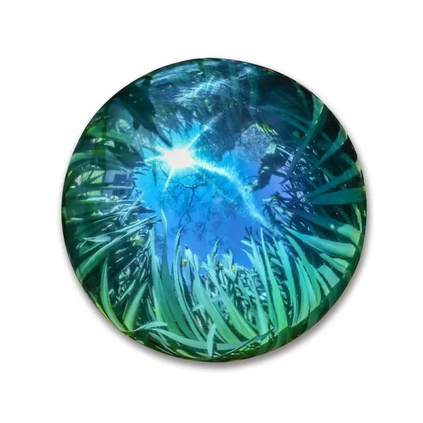 Trademark Innovations Stainless Steel Gazing Mirror Ball, 10 inch, Blue