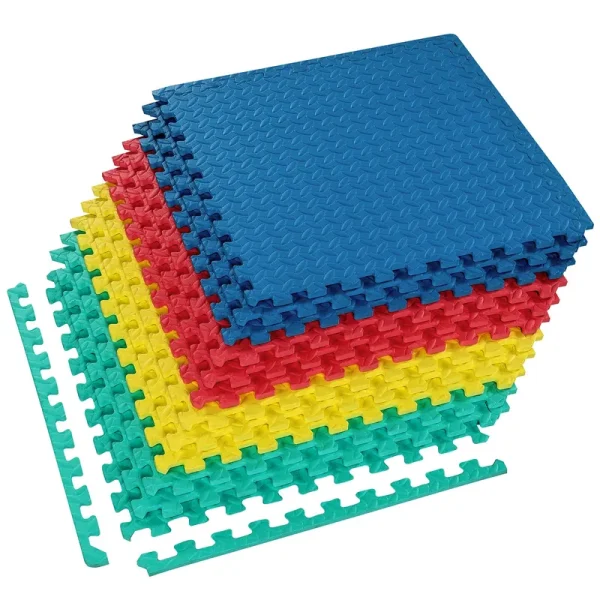 Tangkula Puzzle Exercise Mats | 0.5" Thick EVA Interlocking Foam Floor Tiles for Protective