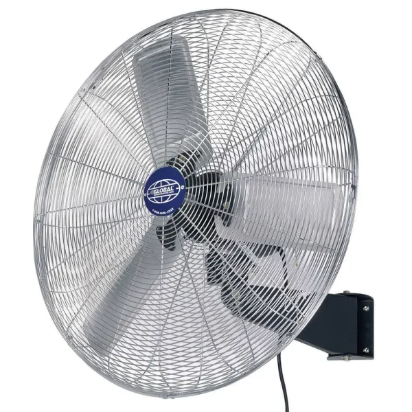 Global Industrial 258322 Deluxe Oscillating Wall Mount Fan 30 inch Diameter