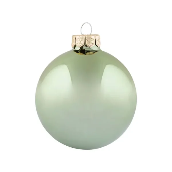 12ct Shiny Lime Green Glass Ball Christmas Ornaments 2.75 inch (70mm)