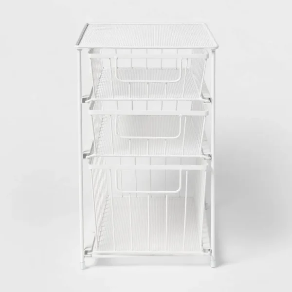 3 Tier Drawer Organizer Matte White - Brightroom