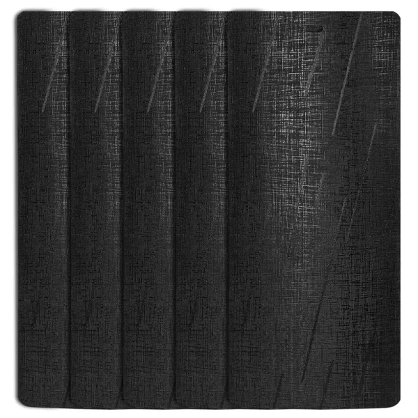 Dalix Silky Black Vertical Blind Texture Slats Sliding Door 82.5 Qty 5 Pack