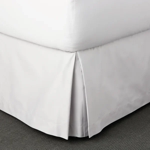 Company Cotton Sateen 14 in. Drop Bed Skirt - White Size King | The Company Store