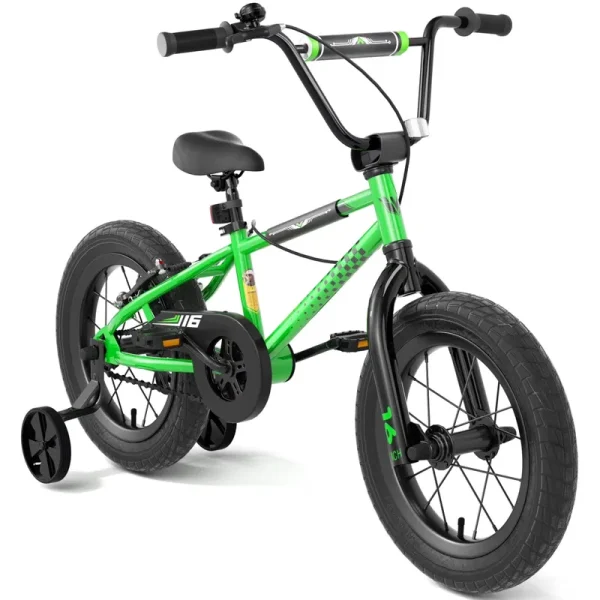 GLAF 12 14 16 in Kids Bike BMX Style Bicycle with Training Wheels Coaster Brake for 3 - 8 Years Old Toddlers Boys Girls Multiple Colors