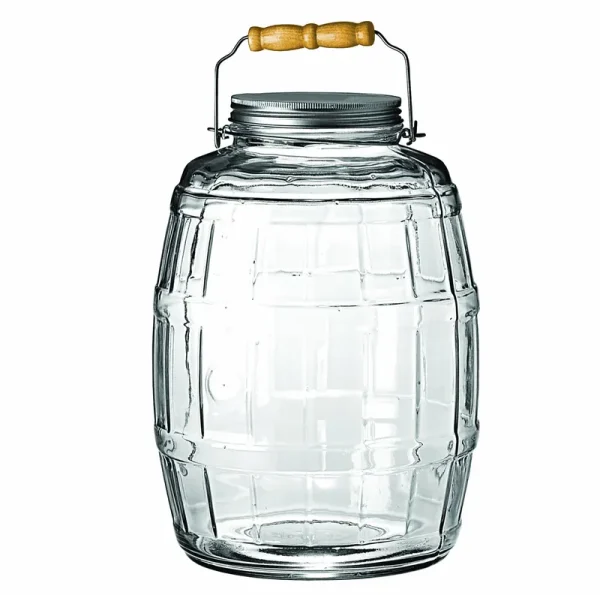 Anchor Hocking 85679 2.5 Gallon Barrel Jar with Brushed Aluminum Lid