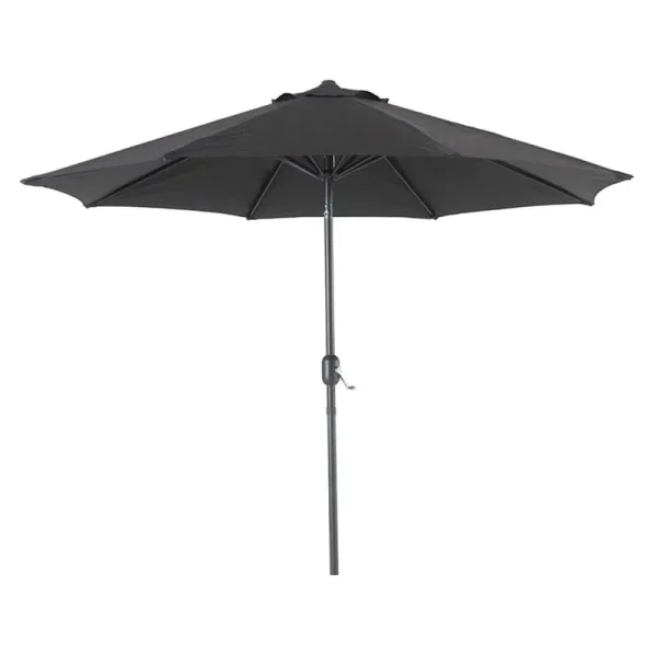 at Home Black Outdoor Crank & Tilt Umbrella, 9'