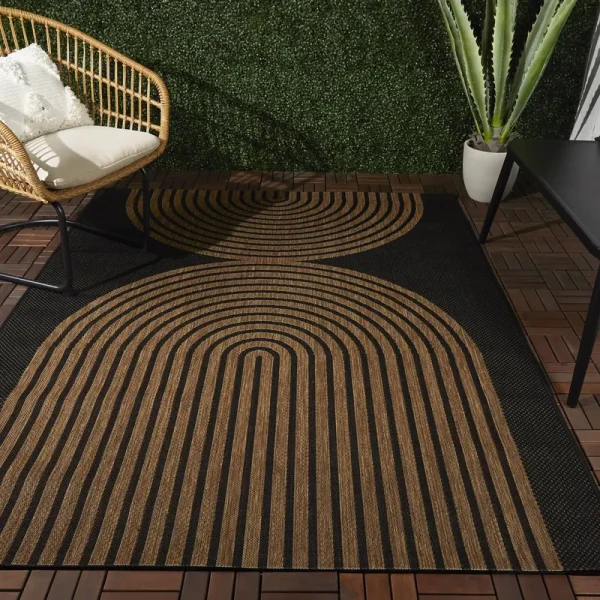 Balta Niccolo Modern Indoor/Outdoor Area Rug - 5'3" x 7' - Charcoal