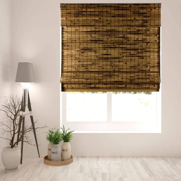 Arlo Blinds Cordless Java Deep Bamboo Roman Shades Blinds - Size: 20 inchw x 74 inchh Size: 20W x 74H Brown