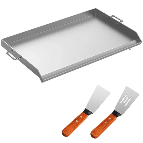 VEVOR 32" x 17" Stainless Steel Griddle Flat Top Grill Grilling Outdoor Heavy Duty