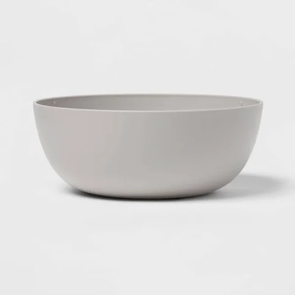 Room Essentials Plastic Cereal Bowl - Gray - 37 oz