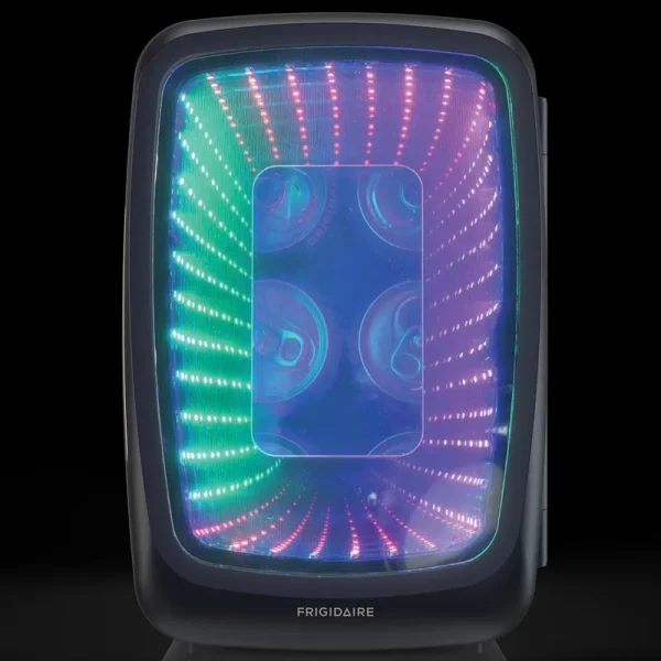 Frigidaire 6 Can Mini Retro LED Light Up Beverage Fridge, EFMIS179