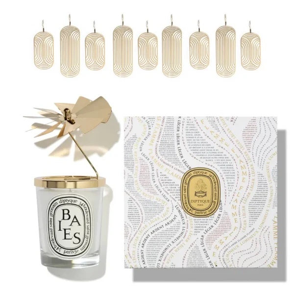 Diptyque Baies (Berries) Scented Candle & Carousel Gift Set