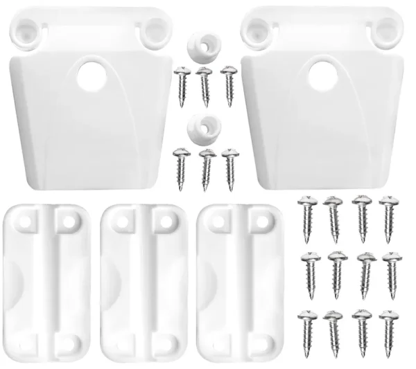 PICEBOM Cooler Hinge and Latch and Screws Kit, High Strength Cooler Latch Replacement PARTS. Ice Chest Plastic Hinges, Latch Posts, and Screws, The Best