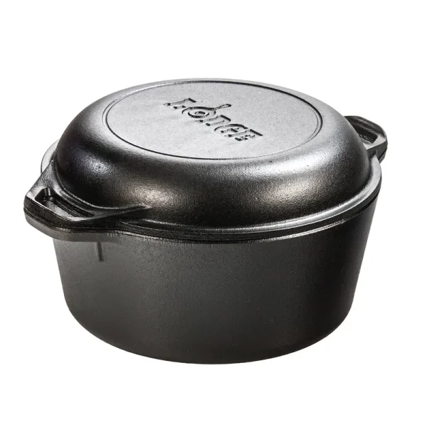 Lodge Cast Iron Double Dutch Oven 5 Quart