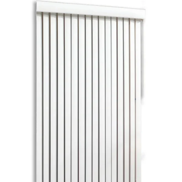 Project Source Room Darkening Vertical 3.5-in Slat Width 66-in x 84-in Cordless White Vinyl Room Darkening Vertical Blinds | 94932