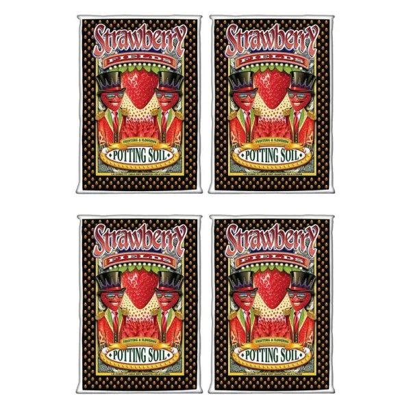 FoxFarm Strawberry Fields Flowering Garden Potting Soil, 1.5 Cubic Feet (4 Pack)