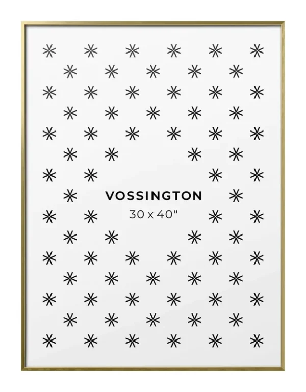 Vossington Thin 30x40 Picture Frame - Gold Frame Color - Slim & Modern Frame Design - Fits 1 Photo, Art Print, or Poster (30 x 40 Inches)