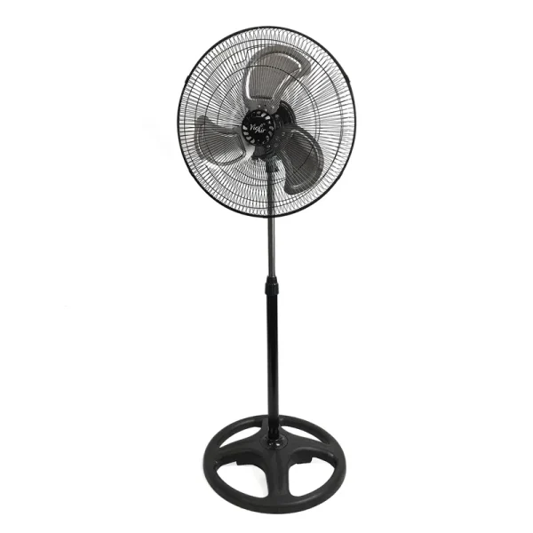 Vie Air 18 inch Industrial Heavy Duty Pedestal Oscillating Metal Stand Fan, Black