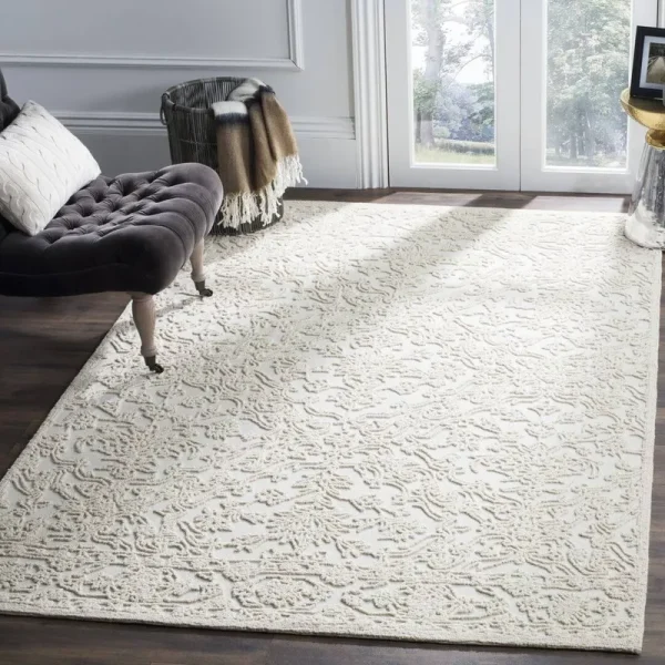 Marys Hand Tufted Wool Ivory Area Rug Rosdorf Park Rug Size: Rectangle 4' x 6'