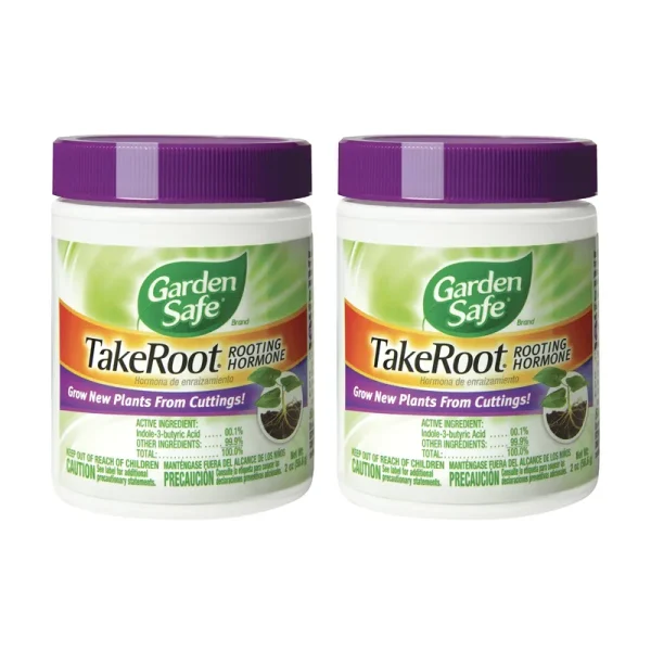 Garden Safe Brand TakeRoot Rooting Hormone, Helps New Plants Grow from Cuttings, 2 Ounces, 2 Pack