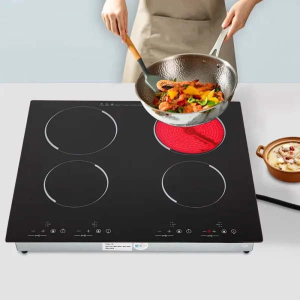 4 - Burners Electric Ceramic Cooktop Built - in Cooktop Stove Ceramic Cooking Stove for Kitchens, Cabins