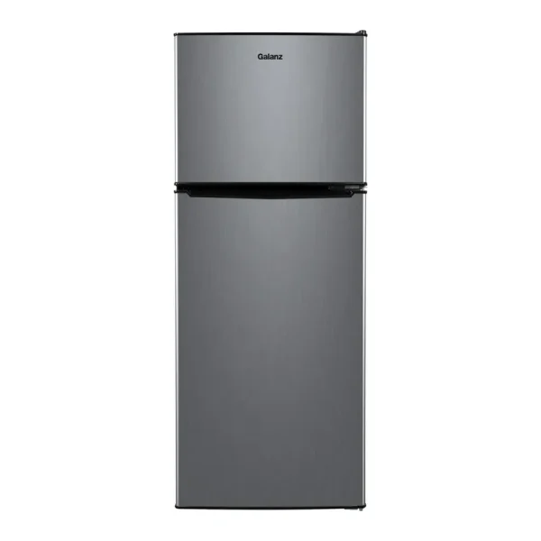 4.6. Cu ft Two Door Mini Refrigerator with Freezer. Stainless Steel