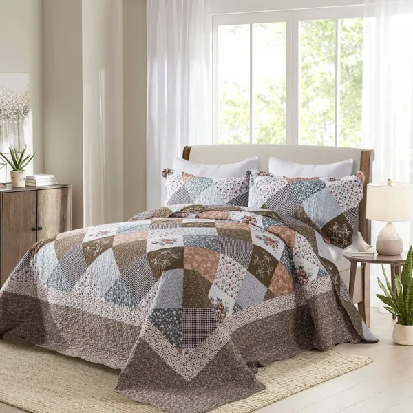 HoneiLife Oversized King Bedspreads 120x120-3 Pcs California King Quilt