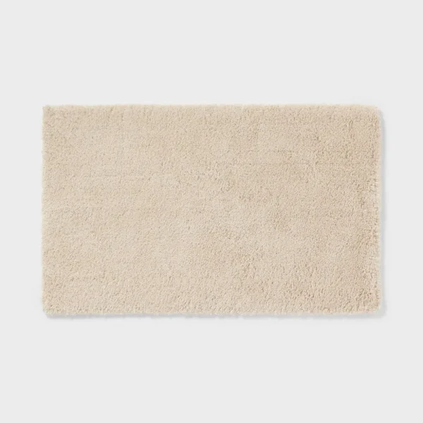 24"x40" Spa Plush Bath Rug Almond - Threshold