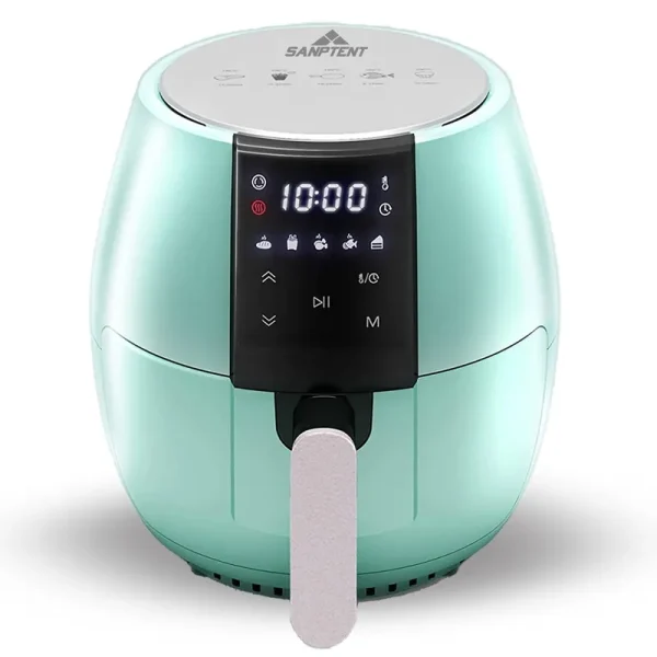 Sanptent 5.8 Quart Air Fryer, Electric Hot Oven Oilless Multifunctional Cooker with Digital LED Touchscreen, Auto Shut-Off (Green)