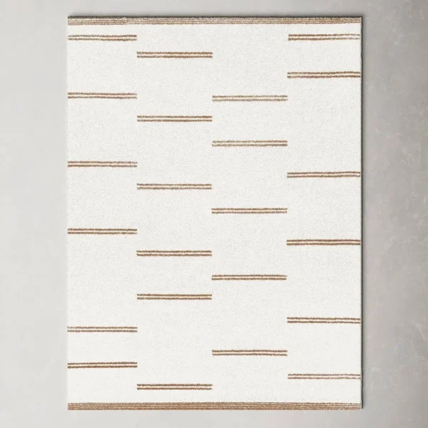 AllModern Agnes Geometric Ivory Area Rug Rug Size: Rectangle 5'3" x 7'