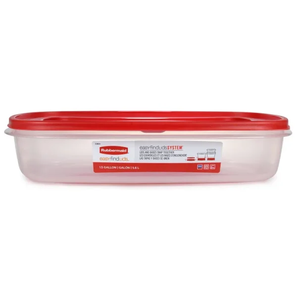 Rubbermaid Easy Find Lids Container, 1.5 Gallon