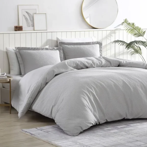 Elly Pierce Comforter Set Birch Lane Color: Gray, Size: Full/Queen Comforter + 2 Standard Shams