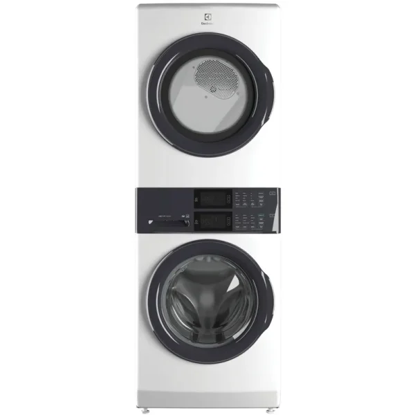 Electrolux - Laundry Tower Single Unit Front Load 4.4 Cu. ft. Washer & 8 Cu. ft. GAS Dryer - White