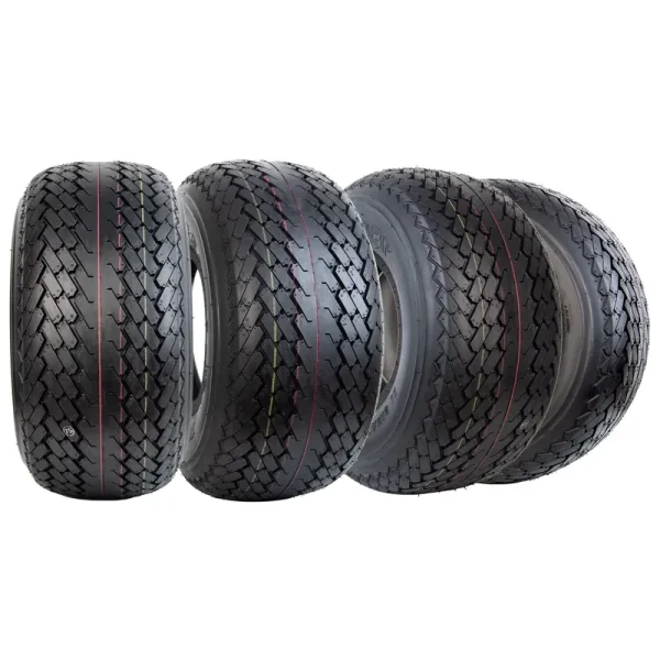 Set 4 WOLF PACK 18X8.5 - 8 6PR Golf Cart Tires Non - Directional Tubeless Tire Multi - Terrain Tire with Superior Traction and Mud - Resistant Self - Cleaning Tread Design for Long - Lasting Performance