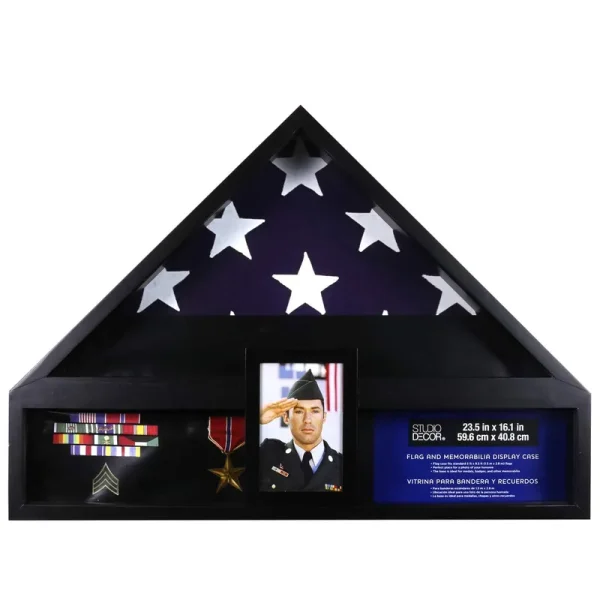 Studio Decor Deluxe Flag Case with Photo Display - Each