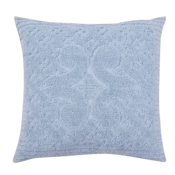 Better Trends Blue Ashton 100 Percent Cotton Chenille Euro Sham