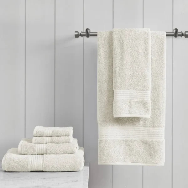 Madison Park 6 Piece Organic Cotton Towel Set - Ivory