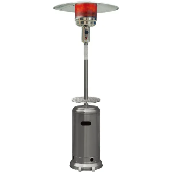 Hanover 7' Tall 41,000 BTU Stainless Steel Umbrella Propane Patio Heater
