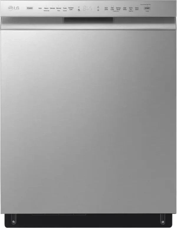 LG Front Control Dishwasher with QuadWash in Stainless Steel