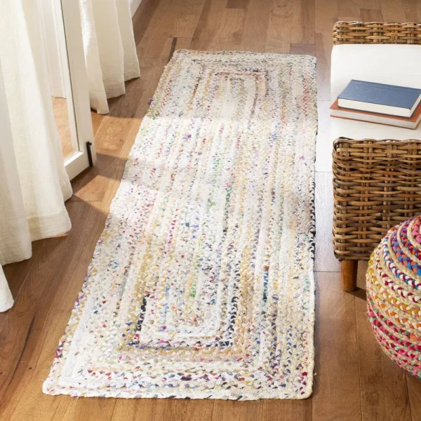 Bungalow Rose Hurst Hand-Woven Cotton Ivory Area Rug Size Runner 2'3 inch x 8'