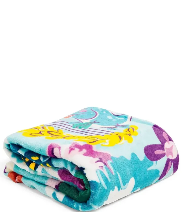 Vera Bradley Disney Plush Throw Blanket in Ariel Floral