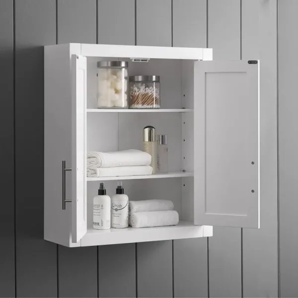 Crosley Savannah Wall Cabinet - White