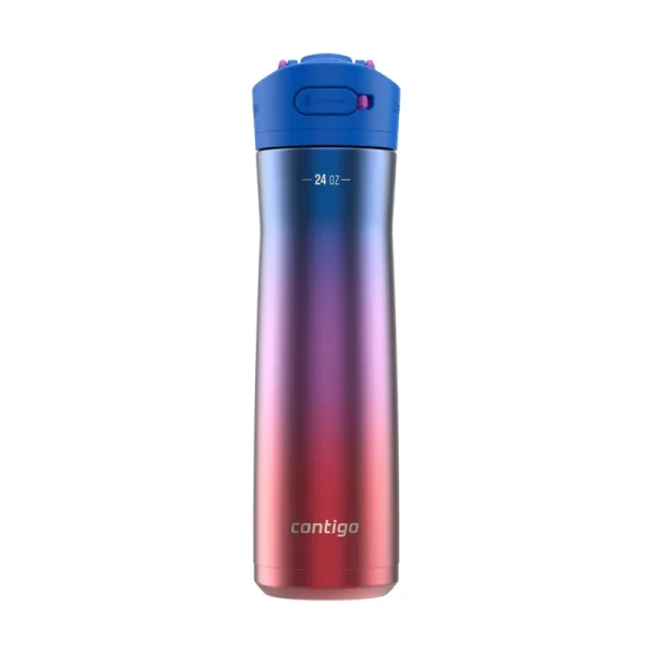 Contigo Ashland Chill Stainless Steel Water Bottle with Leakproof Lid & Straw, Water Bottle with Handle Keeps Drinks Cold for 24hrs & Hot for 6hrs,