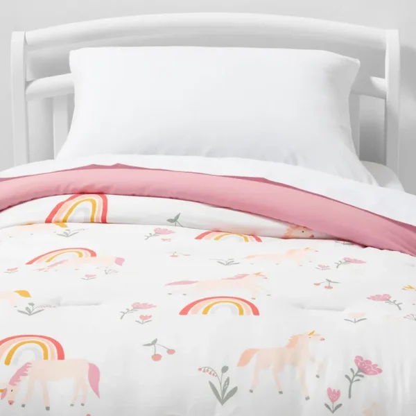 Full/Queen Unicorn Cotton Kids' Comforter Set - Pillowfort
