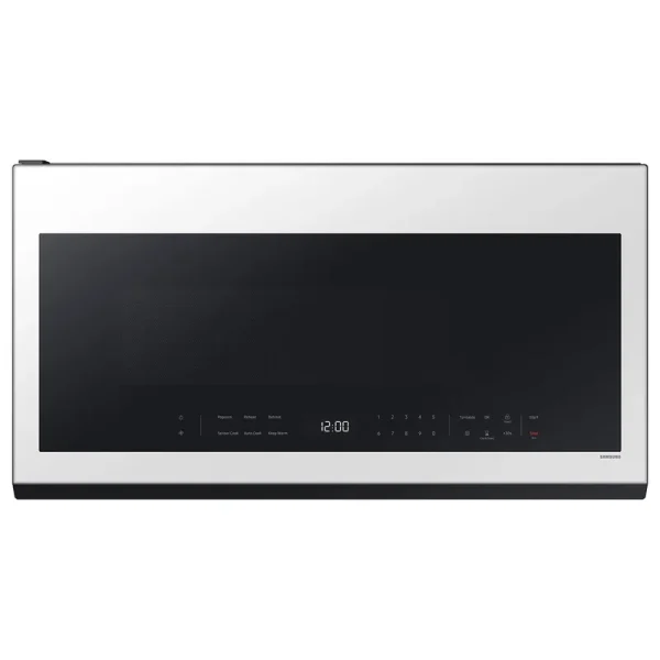 Samsung Bespoke 2.1 Cu. ft. White Glass Over The Range Microwave