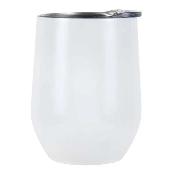 ArtMinds 12-Ounce Stainless Steel Wine Tumbler - White