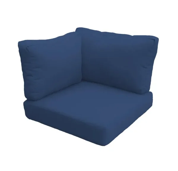 TK Classics Covers for High-Back Corner Chair Cushions 6" Thick, Navy