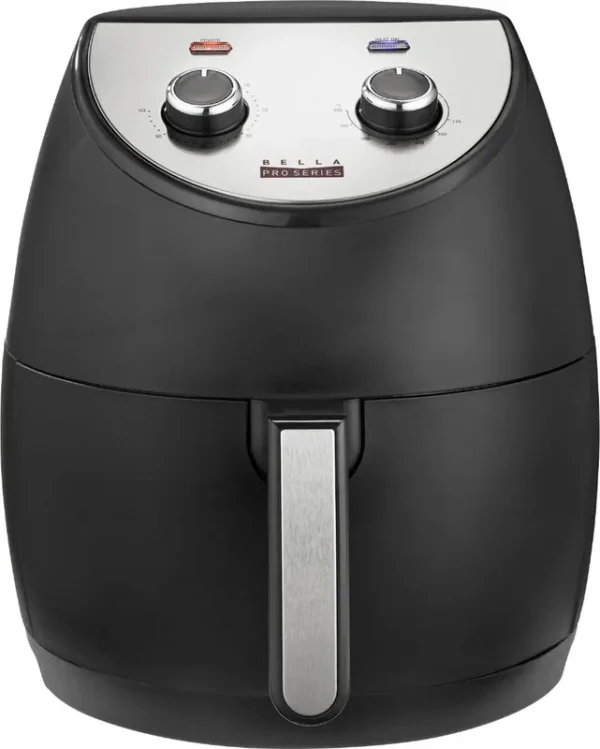 Bella Pro Series - 4.2-qt. Analog Air Fryer - Black Matte